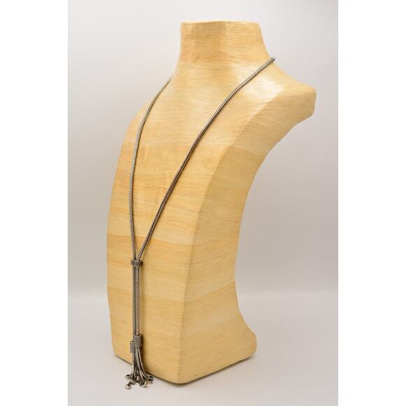 Richard Chain X JewelMint Lariat Necklace Blue Crystal Chunky Rope Chain BinR - Picture 8 of 12